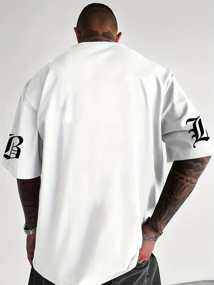 T-shirt pour hommes, décontracté, simple, à la mode, confortable, respirant et doux, avec lettres im