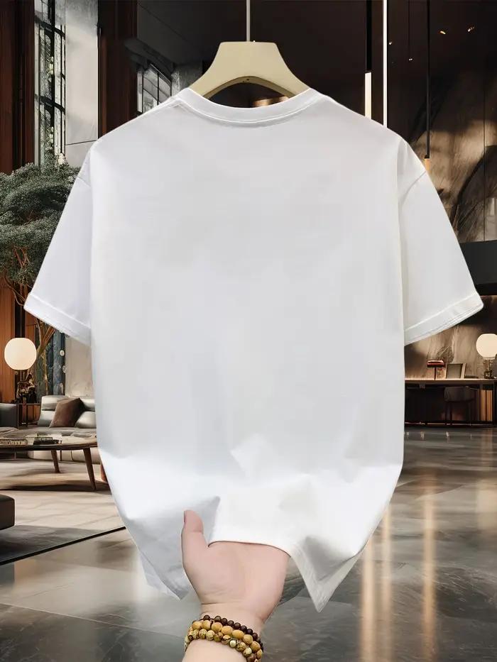 T-shirt d'été pour hommes, 100% coton, décontracté, à la mode, ample, grande taille, motif requin im