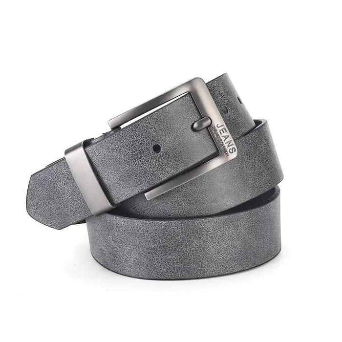 Ceinture en cuir PU pour hommes, de haute qualité, avec boucle ardillon en métal, pour loisirs et af