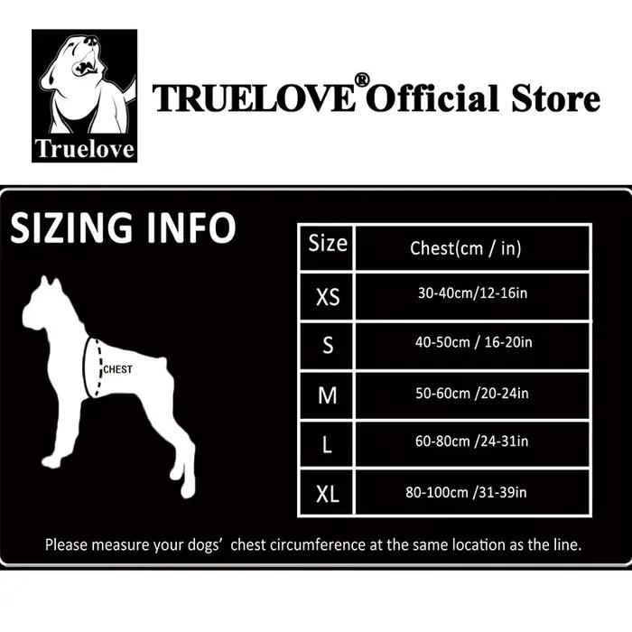 TRUELOVE harnais pour animaux de compagnie gilet sangle de poitrine pour chien chat marche en plein air course escalade