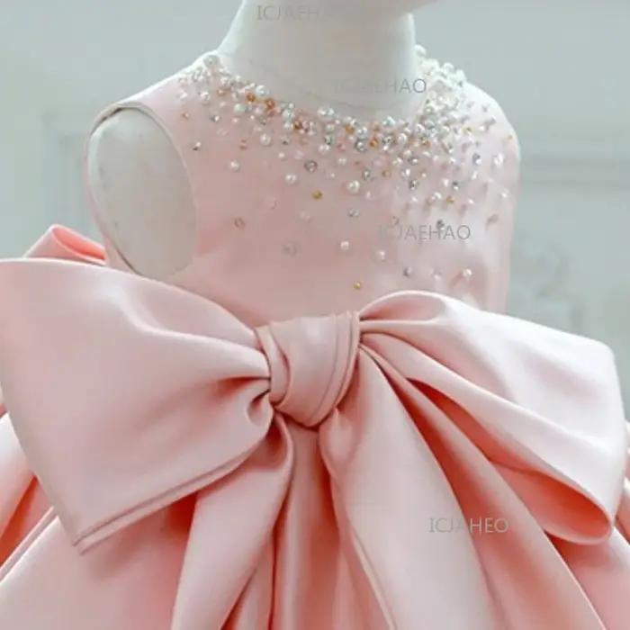Robe de Princesse Tutu Rose Style Coréen pour Bébé Fille, Tenue de Fête Formelle pour Enfants d'un A