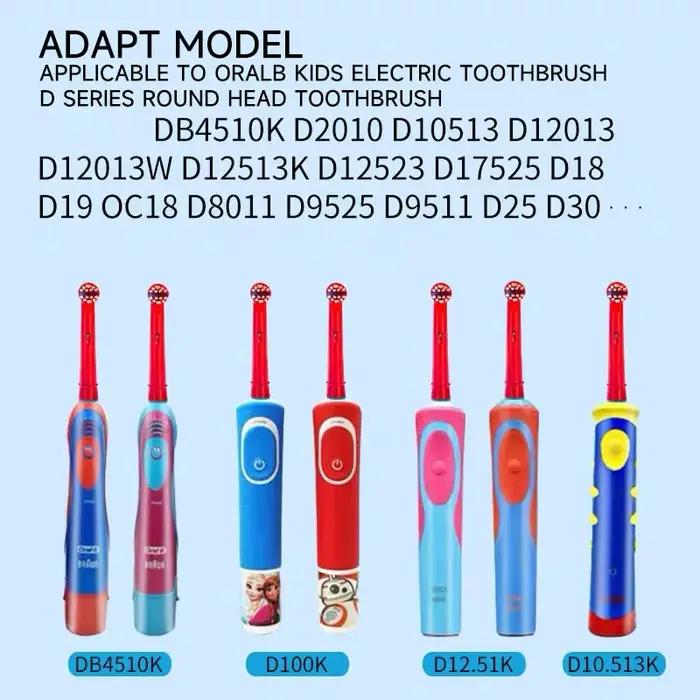 Tête de brosse à dents électrique de remplacement pour enfants, têtes de brosse adaptées aux étapes