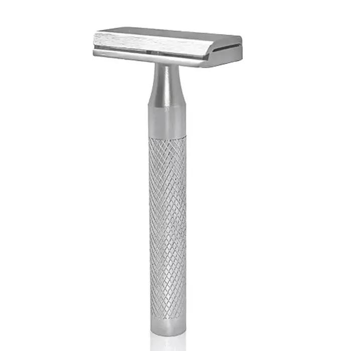 Rasoir manuel double face en acier inoxydable pour homme, poignée confortable pour un rasage en douc