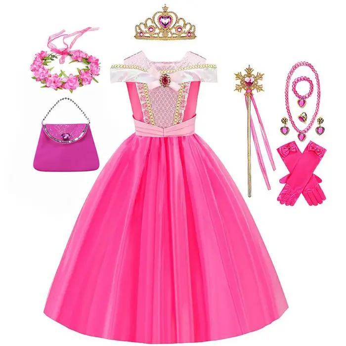 Robe de princesse Cosplay la belle au bois dormant pour filles, Costume de princesse raiponce la rei