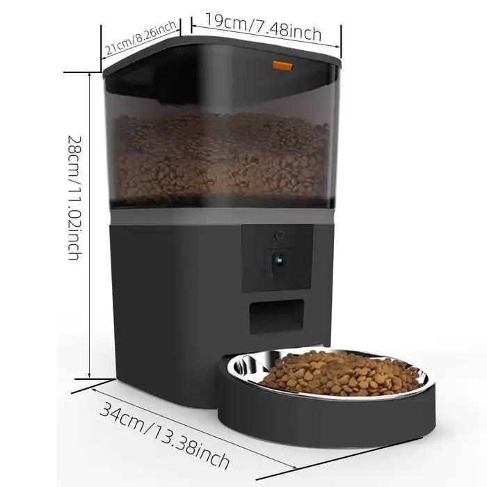 Mangeoire automatique intelligente pour animaux de compagnie, distributeur de nourriture, enregistre