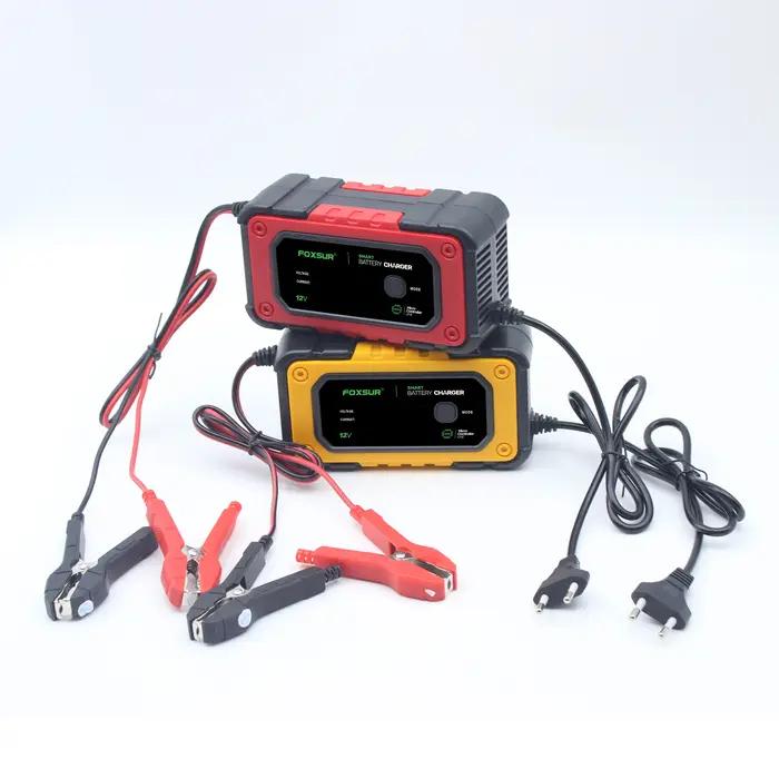 FOXSUR-Chargeur intelligent de batterie de voiture, 12V, 7A, AGM, GEL veFePO4 24.com, déLongues ateu