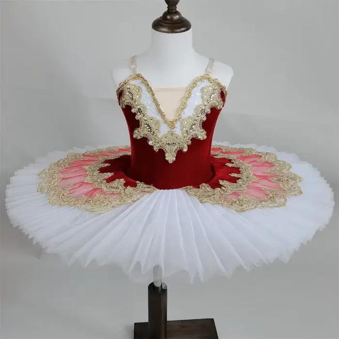 Robe tutu de ballet rêveuse pour spectacles sur scène, robes de princesse pour filles, costumes de d