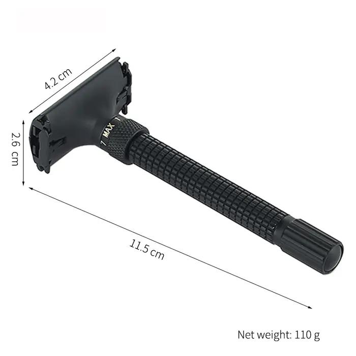 YINTAL ensemble de rasoir de sécurité réglable papillon ouvert Double bord rasoirs en laiton noir ma