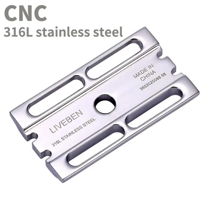 Tête de rasoir de sécurité à Double tranchant en acier inoxydable CNC 316L, accessoires de rasoir ma