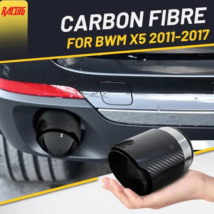 Intel 86mm pour BMW X5 F15 E70 X6 F16 embout d'échappement silencieux tuyau mat en Fiber de carbone