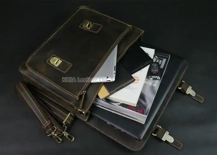 Sac messager en cuir véritable pour homme, sac à main fourre-tout pour homme, sac pour ordinateur po