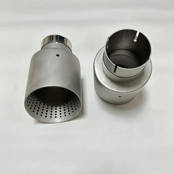1 pièces accessoires de voiture buse d'échappement mat 304 acier inoxydable système de silencieux de