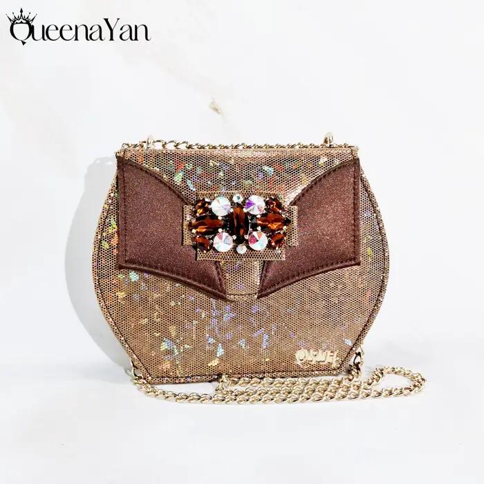 Ensemble chaussures et sac assortis pour femmes Queena Yan, nouveau design italien, tissus synthétiq
