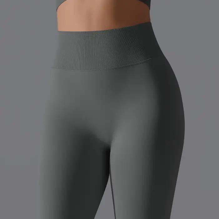 Leggings de Yoga sans couture pour femmes, Sexy, taille haute, contrôle du ventre, froissé, levage d