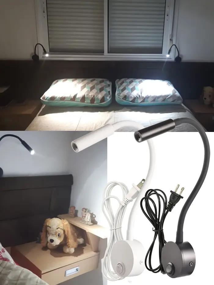 2 pièces стильн hôtel chevet travail étude lecture applique appliques 3W livre lampe veilleuse lumin