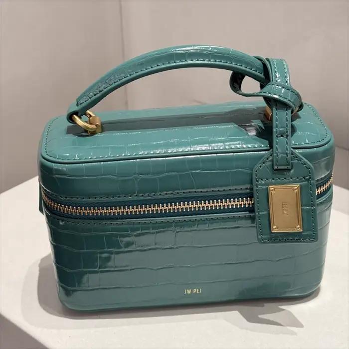 Sac à bandoulière pour femme JW PEI, sac à main croisé, petit sac carré gaufré effet croco, sac mess