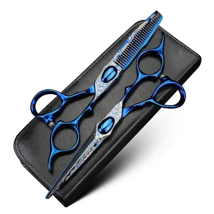 XUANTENG – ciseaux à cheveux Design Alien bleu, 6 pouces, haute dureté, ciseaux de coupe tranchants