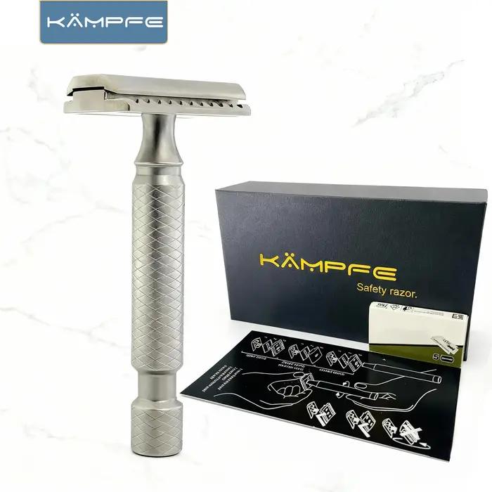 Rasoir de sécurité pour homme en alliage de titane, usinage de précision CNC KAMPFE, cadeau pour pet