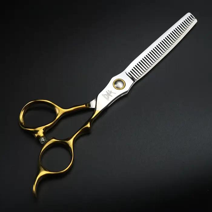 XUANFENG ciseaux à cheveux professionnels à poignée dorée 6.5 "440C ciseaux de coupe de barbier en a