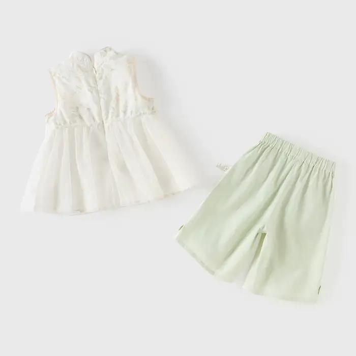 Dave Bella Ensemble chemise et pantalon pour enfants, hauts sans manches et pantalons pour filles, c