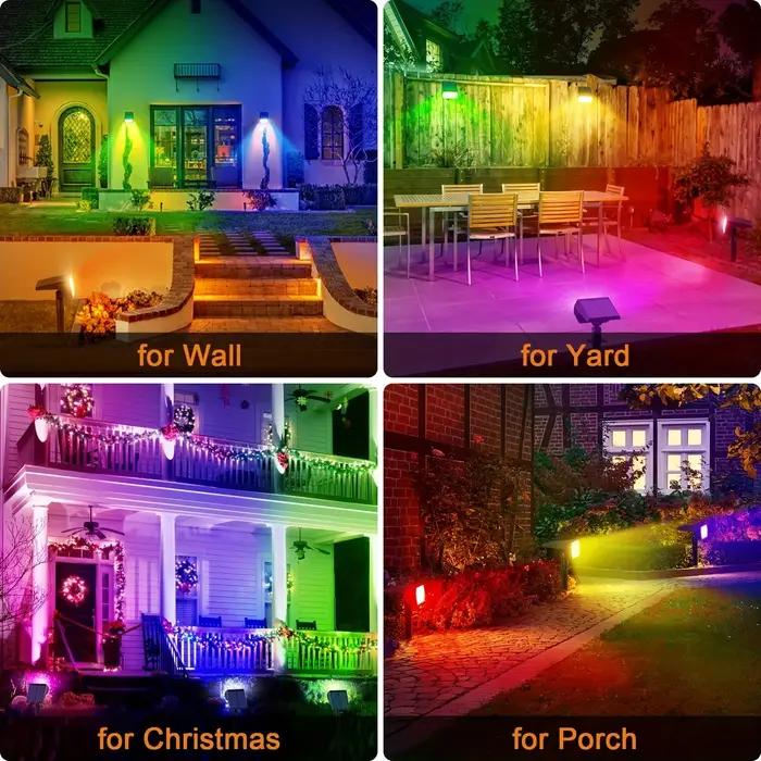 Spot Lumineux Solaire Imperméable Conforme à la Norme IP65, Luminaire Décoratif d'Extérieur, Idéal p