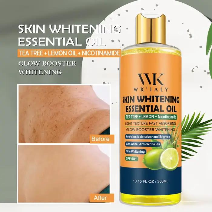 Huile corporelle éclaircissante Niacinamide avec arbre à thé et citron pour éliminer l'acné et les ridules pour une peau radieuse occasions spéciales