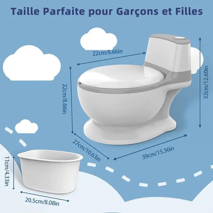 Pot pour bébé avec bac amovible son de chasse toilettes apprentissage propreté enfants 1 4 ans élégant pour la maison cadeau naissance anniversaire famille sortie