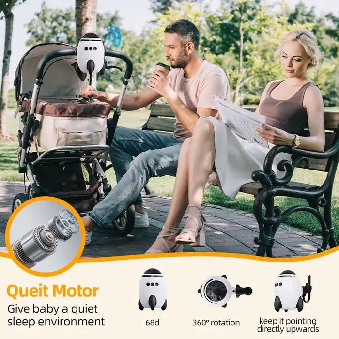 Dispositif de balancement automatique portable pour poussette, balancement mains libres avec fonctio