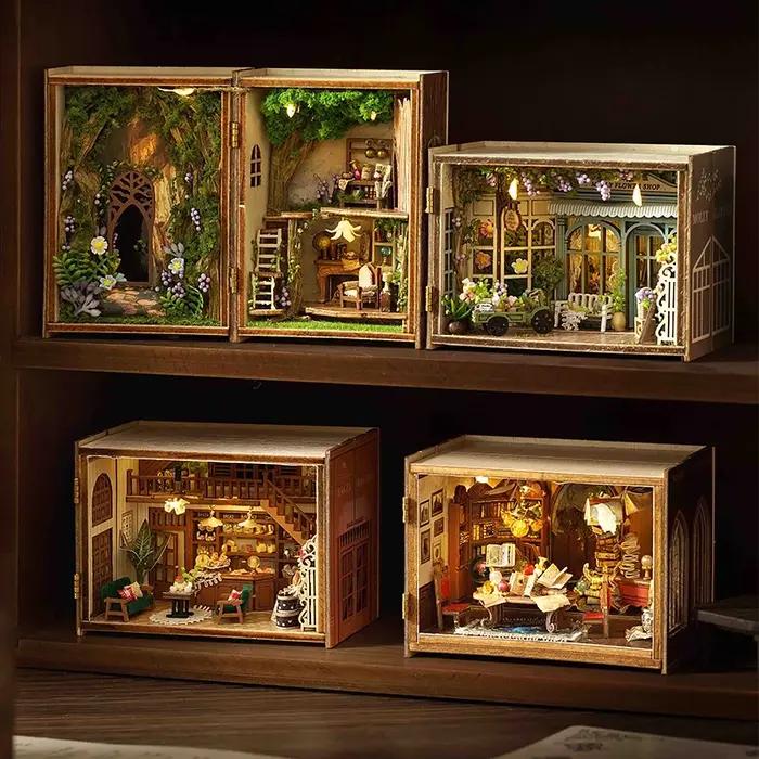 Maison de poupée Miniature à monter soi-même, Puzzle 3D, petite maison, Kit de modèle de constructio