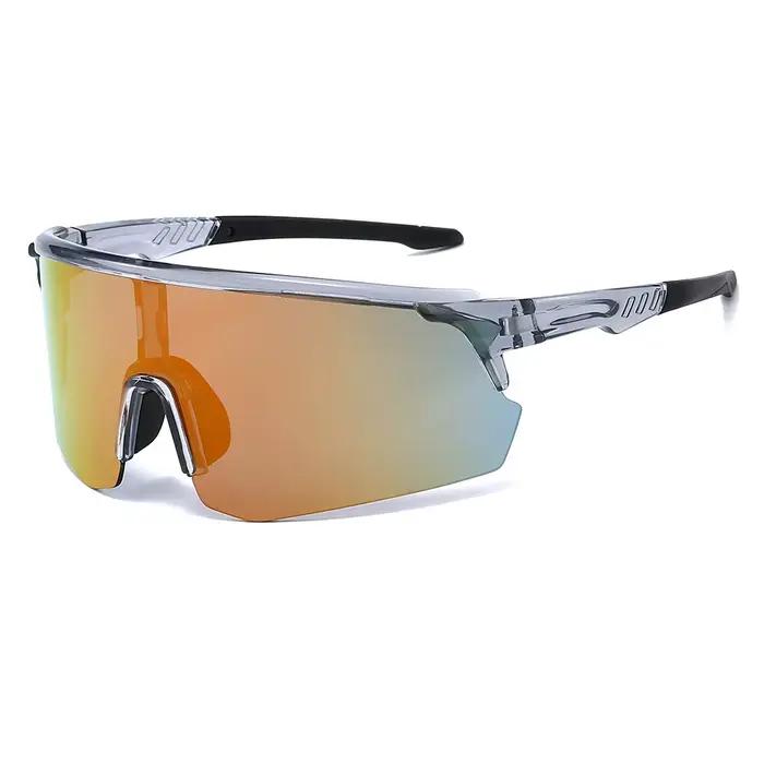 Lunettes de soleil de sport surdimensionnées pour hommes, lunettes de cyclisme, miroir, pour l'extér