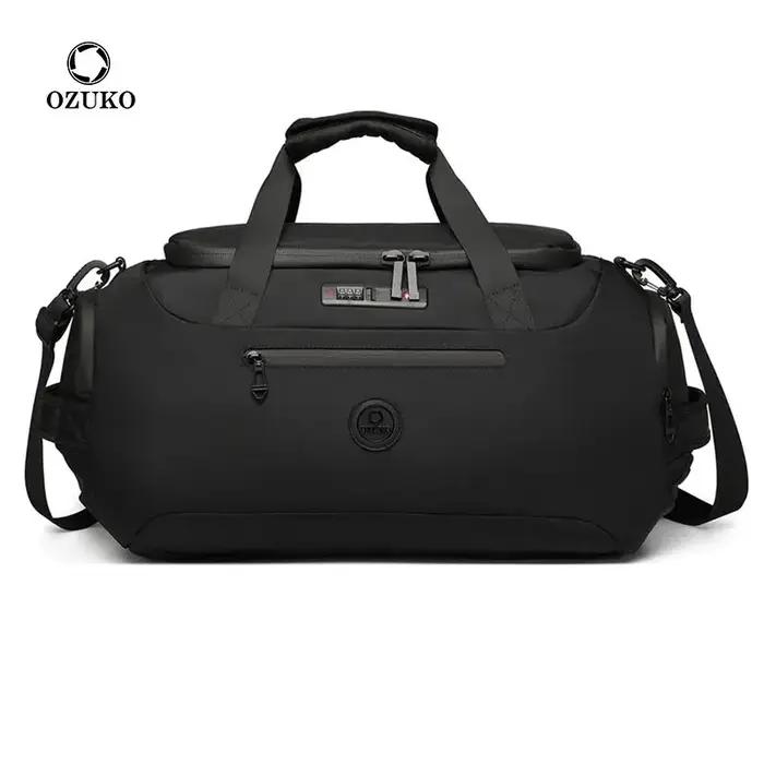 OZUKO hommes voyage sacs polochon grande capacité sacs à main de sport avec sac à chaussures poche h