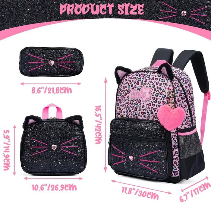 Sac à dos mignon pour filles, sac à dos esthétique, sac d'école pour filles, sac à dos avec boîte à