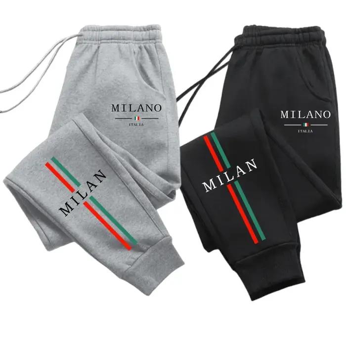 Pantalon de jogging imprimé Milan City pour hommes, de haute qualité, décontracté, de sport, de cour