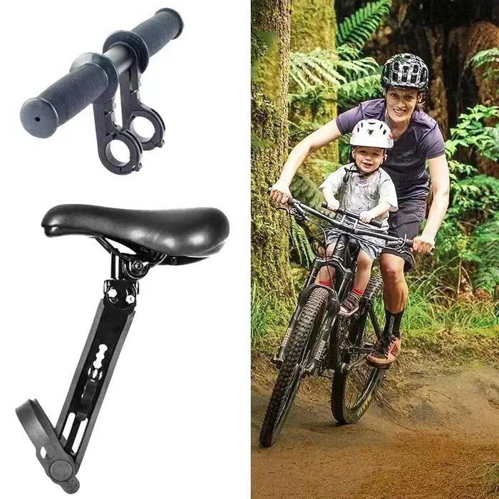 Siège avant pour enfants selle avant pour VTT guidon de sécurité coussin rembourré conception ergonomique pour vélos de route et aventures familiales