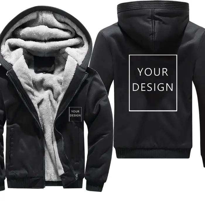 Your OWN Design cd break Coat for Men, Logo, Picture, btDIY Print, Warm Hoodie, Optics, Casual Jacke