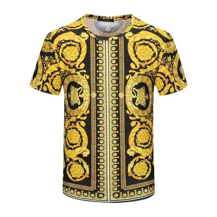 T-shirts décontractés d'été pour hommes et femmes, chemises imprimées en 3D, rétro de luxe, fleurs r
