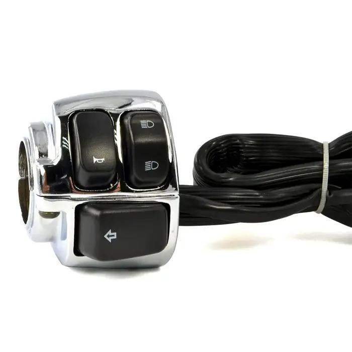 Interrupteur de guidon de moto, clignotant, klaxon, bouton de commande d'engrenage, pour Harley SOFT