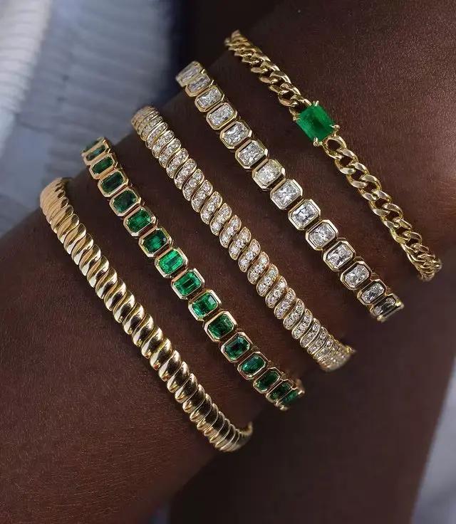 Bracelet en zircone cubique 5A CZ, lunette géométrique de différentes formes, chaîne de Tennis, bijo