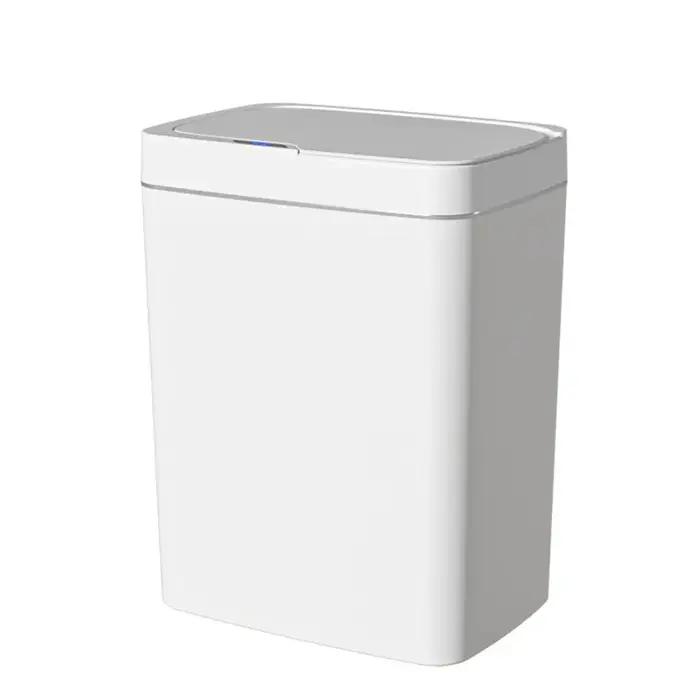 Poubelle de salle de bain intelligente, bagage automatique, poubelle électronique blanche, sans cont