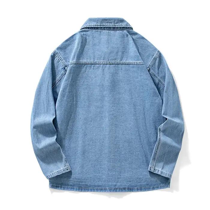 Chemise décontractée pour hommes, coupe ample, pied plat, Design multi-poches, vêtements de travail