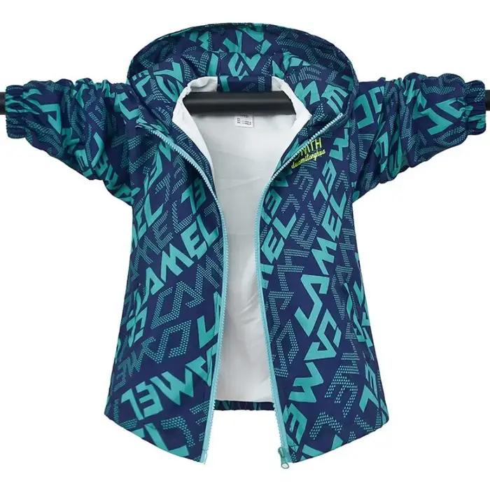 Veste coréenne dégradée à capuche pour filles et garçons, blazer coupe-vent doux printemps automne tendance