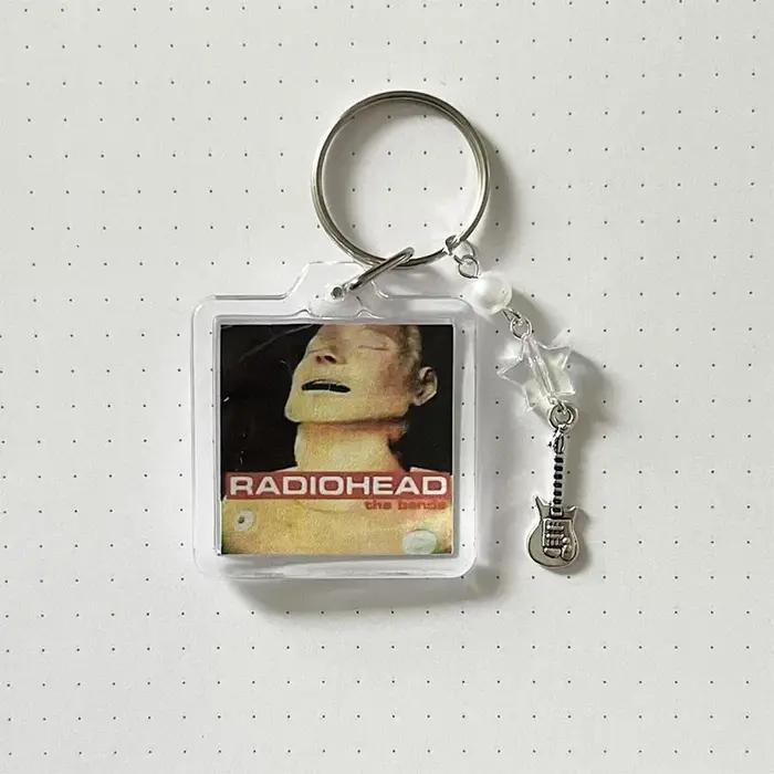 Porte-clés photo album Radiohead Y2K fait main