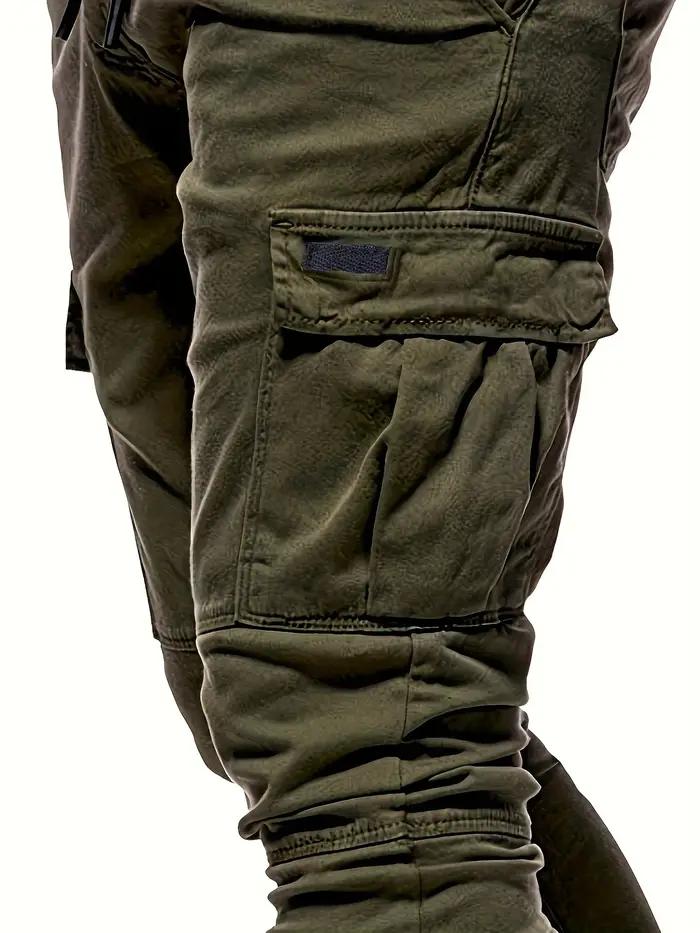 Pantalon de travail ample multi-poches avec cordon de serrage pour hommes, pantalon de travail pour