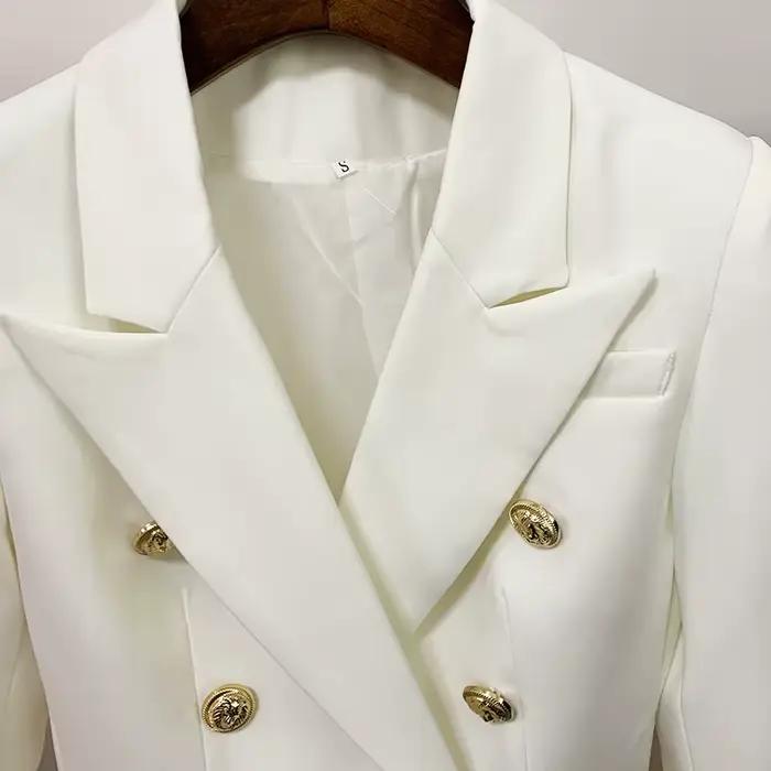 Veste de créateur de haute qualité, nouvelle mode 2026, veste classique pour femmes, double boutonna