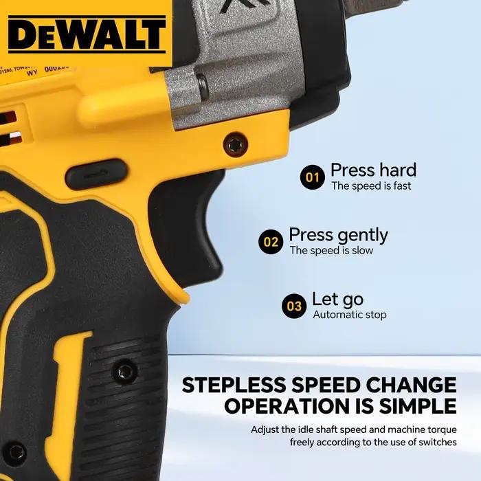 Clé à chocs sans fil DEWALT DCF922 610 Nm à couple élevé 20 V sans balais pour l'entretien automobil