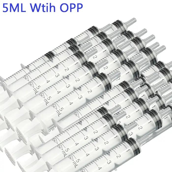 Tube de seringue en plastique de 5ML sans aiguille avec laboratoire hydroponique en plastique OPP, o