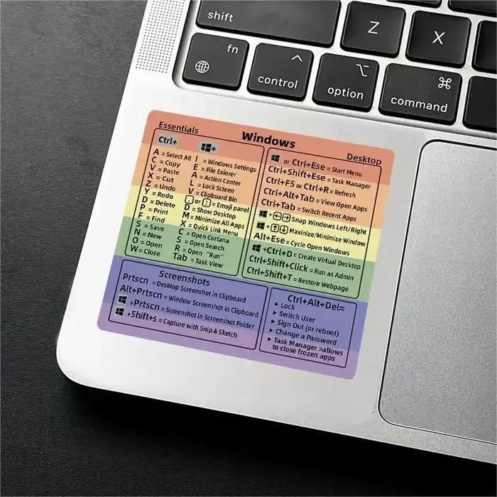 Autocollants de raccourci de clavier, Guide de référence rapide Windows + Word/Excel, autocollants d