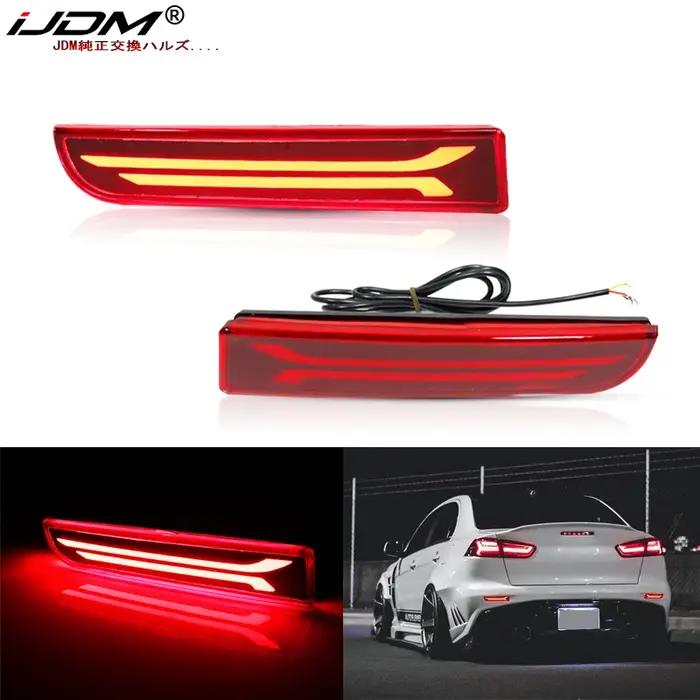 IJDM – réflecteurs de pare-chocs optiques 3D LED, pour Mitsubishi Lancer Evo X Outlander, feux antib