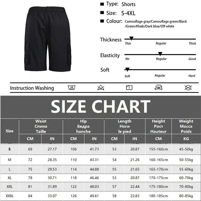 Short cargo militaire pour homme, pantalon de survêtement multi-poches, pantalon de randonnée, joggi