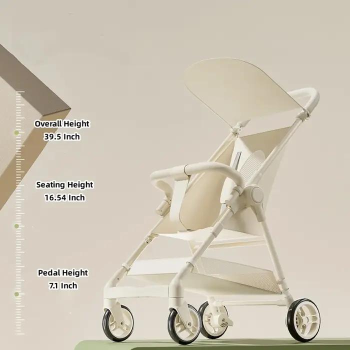 Poussette portable pliable légère avec panier de rangement et pare-soleil pour bébé de 1 à 6 ans sorties en famille occasions spéciales